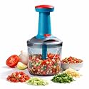 Chopper for Kitchen Use 1100 ML, Push Chopper with 6 Blades, Vegetable Chopper Kitchen Items for Home Cutting Vegetables, Onion, Ginger, Garlic, Salad, Tomato, Potato (ER1)