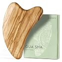 CHOSIN Gua Sha Tool for Face & Body: Face Massager Tool for Lymphatic Drainage - Jaw Lifting & Anti-Aging, Relieve Pain for Women Men Self Care Gift (Olive Wood)