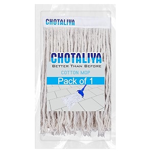 cotton mop refill for floor cleaning 250gm white - pack of 1