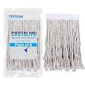 Cotton Mop Refill for Floor Cleaning 250gm (White) - (PACK OF 8)
