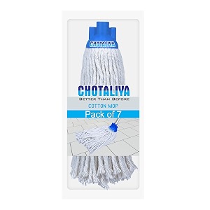 round mop cotton refill 250 gms mop blue pack of 7