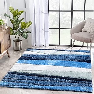 hand woven shaggy rectangular carpet for hall with 2 inch pile height 4x6 feet multi color  rug for living room  galicha for hall  room mats for floor bedroom 120x180 cm