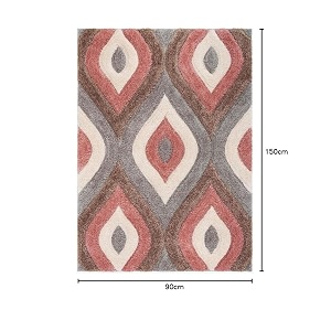 hand woven shaggy rectangular carpet for hall with 2 inch pile height 3x5 feet multi color  rug for living room  galicha for hall  room mats for floor bedroom 90x150 cm