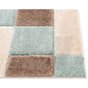 hand woven shaggy rectangular carpet for hall with 2 inch pile height 6x8 feet multi color  rug for living room  galicha for hall  room mats for floor bedroom 180x240 cm