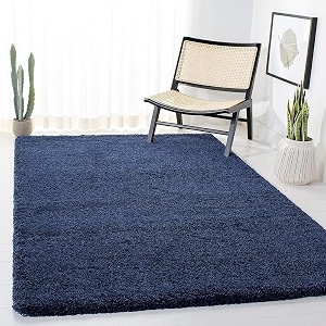 hand woven shaggy rectangular carpet for hall with 2 inch pile height 2x4 feet blue  rug for living room amp bedroom  galicha for hall  room mats for floor bedroom 60x120 cm