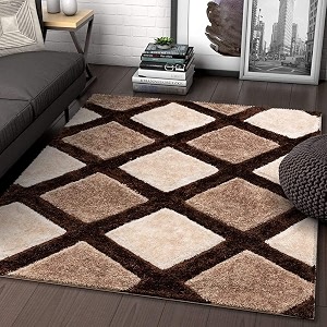 hand woven shaggy carpet with 2 inch pile height for living room bedroom carpet micro and polyster size 2x4 feet multi color a12 60cmx120cm