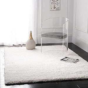 hand woven shaggy rectangular carpet for hall with 2 inch pile height 2x4 feet white  rug for living room amp bedroom  galicha for hall  room mats for floor bedroom 60x120 cm