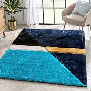 hand woven shaggy carpet with 2 inch pile height for living room bedroom carpet micro and polyster size 4x6 feet multi color a1 120cmx180cm