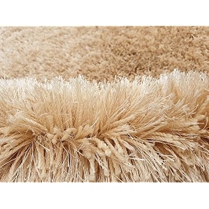 hand woven shaggy rectangular carpet for hall with 2 inch pile height 2x4 feet cream  rug for living room amp bedroom  galicha for hall  room mats for floor bedroom 60x120 cm