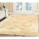 Hand Woven Shaggy Carpet with 2 Inch Pile Height for Living Room, Bedroom Carpet Micro and Polyster Size 2x6 Feet,Cream Color(60CMx180CM)