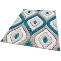 Hand Woven Shaggy Rectangular Carpet for Hall with 2 Inch Pile Height (2x4 Feet, Multi Color) | Rug for Living Room | Galicha for Hall | Room Mats for Floor Bedroom (60x120 CM)