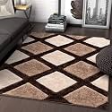 Hand Woven Shaggy Carpet with 2 Inch Pile Height for Living Room, Bedroom Carpet Micro and Polyster Size 2x4 Feet, Multi Color a12 (60CMx120CM)
