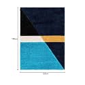 Hand Woven Shaggy Carpet with 2 Inch Pile Height for Living Room, Bedroom Carpet Micro and Polyster Size 4x6 Feet, Multi Color a1 (120CMx180CM)