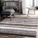 Hand Woven Shaggy Rectangular Carpet for Hall with 2 Inch Pile Height (2x4 Feet, Multi Color) | Rug for Living Room | Galicha for Hall | Room Mats for Floor Bedroom (60x120 CM)