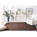 Hand Woven Shaggy Rectangular Carpet for Hall with 2 Inch Pile Height (5x7 Feet, Brown) | Rug for Living Room &amp; Bedroom | Galicha for Hall | Room Mats for Floor Bedroom (150x210 CM)
