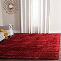 Hand Woven Shaggy Rectangular Carpet for Hall with 2 Inch Pile Height (2x4 Feet, Red) | Rug for Living Room &amp; Bedroom | Galicha for Hall | Room Mats for Floor Bedroom (60x120 CM)