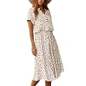 Chouyatou Women39s Summer Boho Polka Dot Print