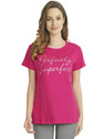 CHOZI Printed Women Round Neck Pink T-Shirt