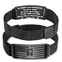 Christian Flag Cross Bible Verse Bracelets for Men Boys Religious Bracelet