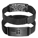 Christian Flag Cross Bible Verse Bracelets for Men Boys Religious Bracelet