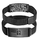 Christian Flag Cross Bible Verse Bracelets for Men Boys Religious Bracelet
