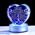 Christian Gifts for Women-3D Crystal Heart Plaque Bible Verse Decorations