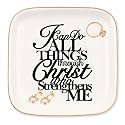 Christian Gifts for Women Faith Jewelry Dish Ring Tray, I can do all things through christ who strengthens me, Inspirational Religious Catholic Gifts for Mother's Day, Birthday, Anniversary