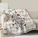 Christian Gifts for Women- Religious Blanket with Butterfly Flowers - Inspirational Present Ideas for Women Her Best Friend Sister Mom Valentines Christmas Anniversary Mothers Day Easter Decor 60"x80"