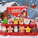 Christmas Bath Bombs for Kids, 12 Festive Shapes, Stocking Stuffer Gift Set