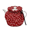 Christmas Candy Tea Cozy for Teapot,Red Anti Dust Kettle Dust Covers,Xmas Insulated Teapot Cover Kettle Covers Easy to Clean