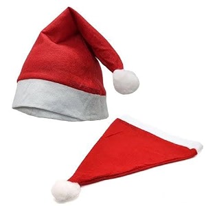 christmas cap 30cm x 40cm pack of 1 red and white