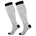 KLL Christmas Compression Socks for Men and Women Golden Glitter In Shiny Red Knee High Socks