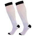 KLL Christmas Compression Socks for Men and Women Golden Glitter In Shiny Red Knee High Socks