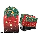 Christmas Decor Lights 2 Pcs Kitchen Appliance Dust Cover with Drawstring Hem Stand Mixer Food Processor Blender and Toaster Oven Bread Maker Machine Protector Covers