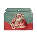 Christmas Decorative Toaster 2 Slice Cover Santa Claus Deer Print Bread Maker Machine Covers Dust-proof Anti Fingerprint Protective Cover for Kitchen