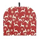 Christmas Deer Snowflake Teapot Warmer Tea Cosy Machine Washable Teapot Cover Breakfast Warmer Insulation and Keep Warm Both Sides Can Be Used Tea Kettle Cover for English Tea Sets