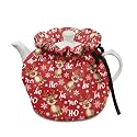 Christmas Deer Tea Cozy for Teapot, Breakfast Warmer Keep Warm, Stain Resistant Kettle Covers Xmas Decorative Accessories for Home Kitchen