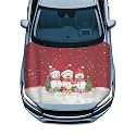 Christmas Duck Print Car Hood Cover Protector 59×39 Inch Stretchable Auto Hood Wraps Waterproof Halloween Automotive Exterior Accessories for Most SUV Sedans Trucks
