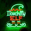 Christmas Elf Neon Sign My Elf Happly Holiday LED Neon Light for Wall Decor, Dimmable Christmas Decor for Home Bedroom Party Bar Holiday Gift for Kids Family