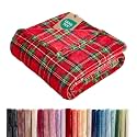 Christmas Fleece Blanket Throw Size - Flannel Fleece Throw - Tartan, 50x60