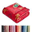 CGK Christmas Fleece Blanket Twin - Flannel Throw - Gingerbread, 60x80