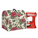 Christmas Flower Kitchen Aid Covers for Stand Mixer 4.5-5 qt Christmas Decoration Small Kitchen Appliance Covers Xmas Decor