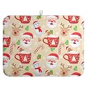 Christmas Gingerbread Man Dish Drying Mat Winter Snowflake Snowman Xmas Kitchen Drying Mat Dish Dryer Mat Absorbent Microfiber Dish Drying Mat Dish Draining Mat for Christmas Decorations 18x24 inch