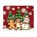 Christmas Gingerbread Mouse Pad 9.5x7.9 Inch with Anti-Slip Rubber Base