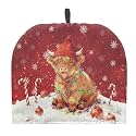 Christmas Highland Cattle Tea Cozy for Teapot Tea Pot Cover