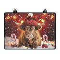 Christmas Highland Stove Top Cover for Electric Stove(30"x21"), Non-slip Silicone Glass Stove Top Protector, Waterproof Flat Top Oven Cover Mat, Multipurpose Countertop Mat