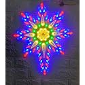 Christmas Led Fashionable Decorative Star Xmas Star Led Light Multi Color 8 Type Adjustable Switch Multi Color Mode Light and Direct Power (Frame May Vary Mostly White) for Seven Days
