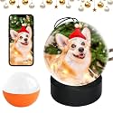 Memory Sphere Lamp, 2.7Inch Crystal Ball Digital Display Video Player, APP Personalized Videos &amp; Photos Video Gift for Mothers Day Fathers Day Anniversary Birthday Christmas Tree Ornament
