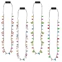 Christmas Necklace 4PCS Light up Christmas Necklace