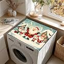 Christmas Washer Dryer Top Mat 23.6"x19.7", Non-Slip Cover Pad